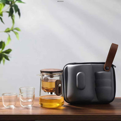 Travel Glass Tea Set