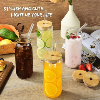 6 Pcs Can Shaped Glass Cups Beer & Ice Coffee Glasses