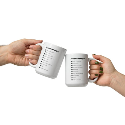 10 Rules Of Ikigai Ceramic Printed Mug